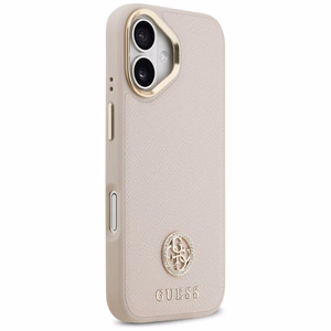 GUESS ümbris jaoks IPHONE 17 compatible with MagSafe GUHMP17SPGCRMDEP (PU W/ Grained Strass Logo) roosa
