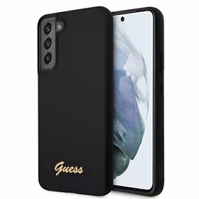 Guess GUHCS22MLSLMGBK S22+ S906 must/must hardcase Silicone Script Metal Logo