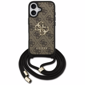 Guess 4G Big Logo Cord Stap Crossbody Ümbris jaoks iPhone 17 - Brown