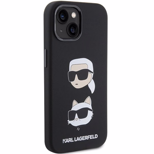 Karl Lagerfeld Silicone Karl&Choupette Head ümbris jaoks iPhone 15 Plus / 14 Plus - must