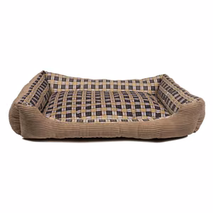 Soft sofa-style dog bed, 90 × 70 × 20 cm, size XL, Beige