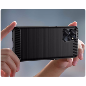 Carbon Ümbris jaoks Realme 10 5G / Realme 9i 5G Flexible Silicone Carbon Cover must