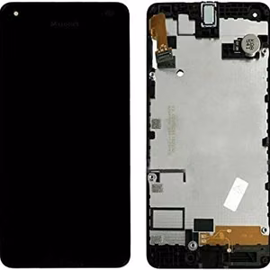 LCD ekraan Microsoft (Nokia) Lumia 550 puuteekraani ja raamiga must originaal (kasutatud, klass B)