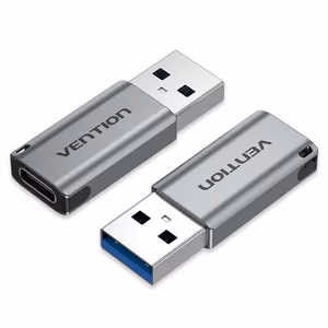 Vention USB 3.0 isane kuni USB-C emane adapter, hall, alumiiniumsulam