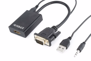 Gembird A-VGA-HDMI-01 videokaabli adapter 0.15 m HDMI Type A (Standard) VGA (D-Sub) must