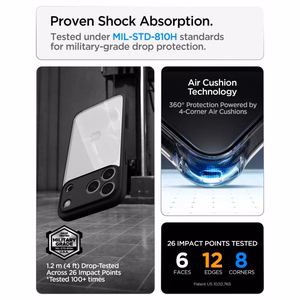 Spigen Ultra Hybrid ümbris mudelile iPhone 18 Pro Max / 17 Pro Max – värv: mattmust
