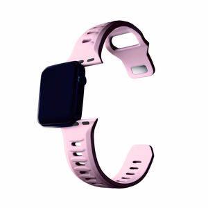 3mk silikoonrihm Apple Watchile, 42/44/45/46/49 mm, puudriroosa, suur suurus
