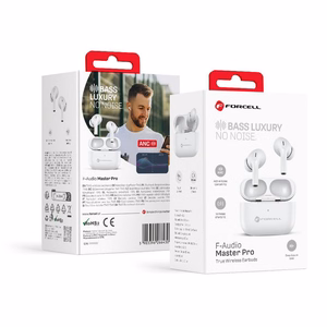 FORCELL F-AUDIO Master Pro wireless earphones bluetooth TWS valge