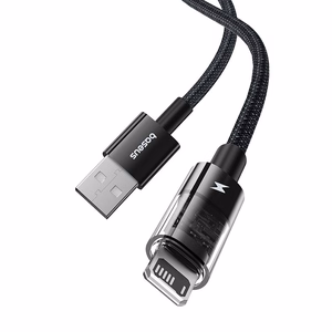 Baseus Gem USB-A kuni Lightning 2.4A kiirlaadimiskaabel 1 m, must