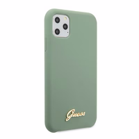 Guess GUHCN58LSLMGKA iPhone 11 Pro khaki kõva ümbris Silicone Vintage Gold Logo