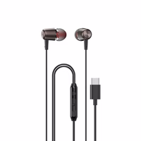 Dudao X1PROT In-Ear Wired USB-C Kõrvaklapid 1.2m - Must