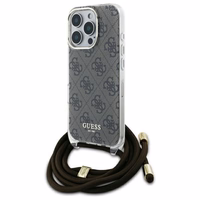 Guess Crossbody Cord 4G Print Ümbris jaoks iPhone 16 Pro - Brown