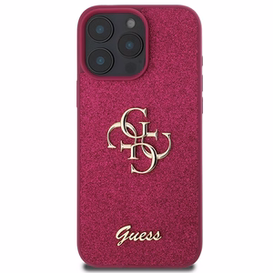 Guess Glitter Script Big 4G iPhone 16 Pro Ümbris - lilla
