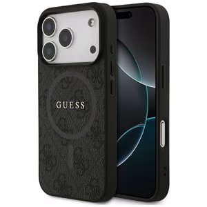 Guess 4G Ring Classic Logo MagSafe ümbris jaoks iPhone 17 Pro - must