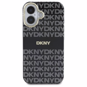 DKNY Repeat Texture Pattern With Stripe iPhone 16 Ümbris - Must