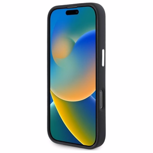 Mercedes силиконовый Чехол вертикальные тональные полосы MagSafe для iPhone 16 Pro Max - чёрный