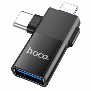 Adapter OTG 2in1 USB C / Lightning USB A Hoco UA17 must