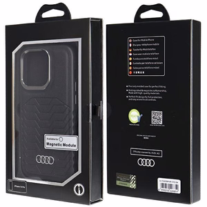 Audi Synthetic Leather ümbris with MagSafe jaoks iPhone 14 Pro - must