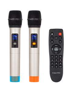 Aktiivkõlar 2 juhtmeta UHF-mikrofoniga, SD, Bluetooth, FM, USB, 60 W