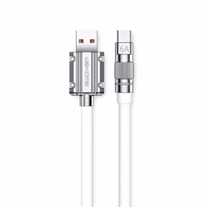 WEKOME WDC-186 Wingle Series USB-A–USB-C laadimis- ja andmekaabel, 1 m, valge