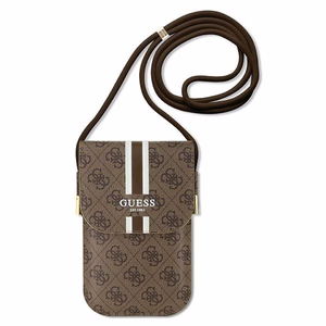 Guess bag jaoks phone GUOWBP4RPSW brown Wallet 4G Stripes