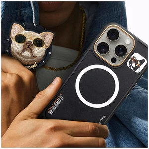 NIMMY ümbris GLASSES COOL DOG compatible with MagSafe jaoks IPHONE 16 Pro must
