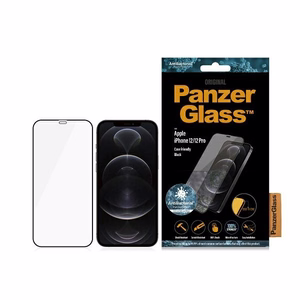 PanzerGlass E2E Super+ Microfracture antibacterial karastatud klaas jaoks iPhone 12 / 12 Pro - with must raamiga