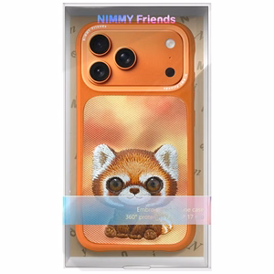 Nimmy Big Eyed Pet 2.0 Raccoon ümbris jaoks iPhone 17 Pro Max - oranž