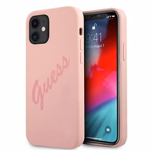 Guess GUHCP12SLSVSPI iPhone 12 mini 5.4" roosa/roosa kõvakaaneline Script Vintage