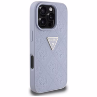 Guess Hot Stamp 4G Pattern Triangle Metal Logo iPhone 16 Pro Ümbris - lilla