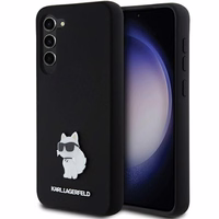 Karl Lagerfeld Silicone Choupette Metal Pin ümbris jaoks Samsung Galaxy S24+ - must
