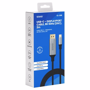 Savio CL-208 USB kaabel USB 3.2 Gen 1 (3.1 Gen 1) 2 m USB C must, hall