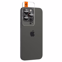 Spigen Optik Pro L-Series Glas.tR EZ Fit Karastatud klaas jaoks iPhone 14 Pro / Pro Max / 15 Pro / Pro Max / 16 Pro / 16 Pro Max / 17 Pro / 17 Pro Max - must with punane Edge