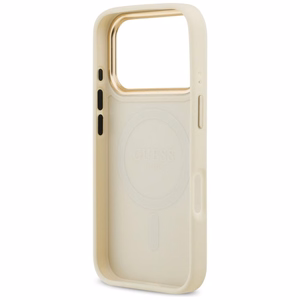 Guess Grained Strass Logo MagSafe ümbris jaoks iPhone 17 Pro - beige