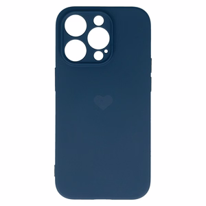 Vennus Silicone Heart Ümbris jaoks Iphone 14 Pro design 1 tumesinine