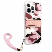 Guess GUHCP13XKCABPI iPhone 13 Pro Max 6.7" roosa/roosa kõvakaaneline Camo rihmaga kollektsioon