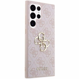 GUESS ümbris jaoks SAMSUNG S24 Ultra GUHCS24L4GMGPI (Leather 4G Metal Logo) roosa