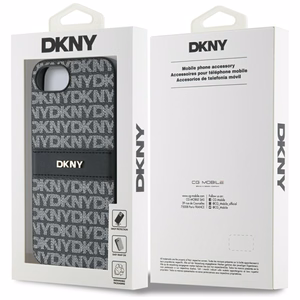 DKNY Repeat Texture Pattern with Tonal Stripe ümbris jaoks iPhone 16e - must