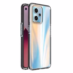 Kevadine ümbris Realme 9 Pro+ / Realme 9 silikoonkate koos raamiga must