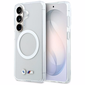 BMW IML Shockproof Metal Logo MagSafe Ümbris for Samsung Galaxy S26 - läbipaistev