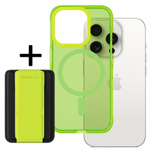 Amazing Thing Titan Pro Neon Mag Wallet Ümbris 10FT IP156.1PTWGN jaoks Iphone 15 Pro roheline with alus