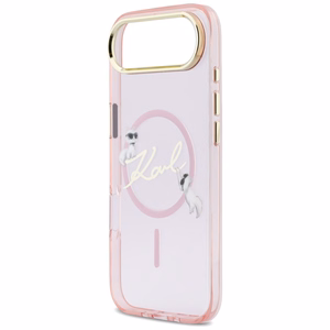 Karl Lagerfeld IML Choupettes Karl Script Logo MagSafe чехол для iPhone Air розовый