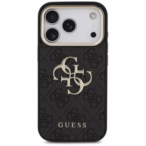 Guess 4G Big 4G Classic Logo Чехол для iPhone 17 Pro - чёрный и золотой