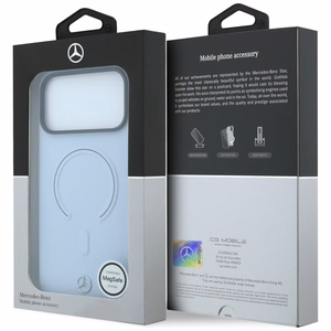 Mercedes 3D MagSafe nahast ümbris mudelitele iPhone 18 Pro Max / 17 Pro Max, sinine