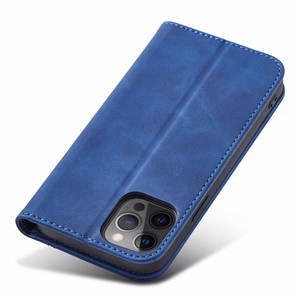 Magnet Fancy Case Case iPhone 12 Pro Max Kott Kaardikott Rahakott Card Stand Sinine
