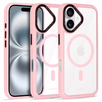 Liavec Hybrid Magsafe Clear Ümbris jaoks Iphone 16 light roosa