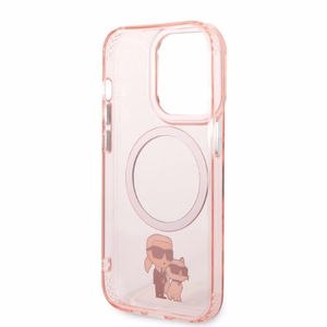 KARL LAGERFELD KLHMP14XHNKCIP IPHONE 14 PRO MAX 6.7 "ÜMBRIS ROOSA/ROOSA ICONIC KARL & CHUPETTE MAGSAFE