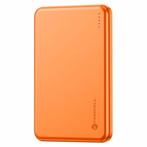 Forcell F-Energy Slim F5K9 akupank, MagSafe'iga ühilduv, 5000 mAh, 15 W, QC 4.0, PD 3.0, oranž