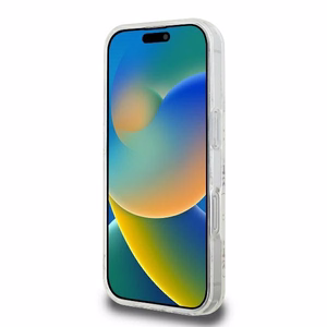 Guess IML 4G Background MagSafe iPhone 16 Pro Ümbris - valge