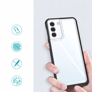 Чехол Clear 3in1 для Samsung Galaxy S23+ силиконовый с рамкой чёрный